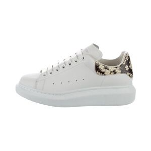 Alexander McQueen White Leather Low-Profile Sneakers